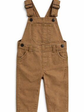 Old Navy Baby Boy Overalls 6-9 Months Brown Canvas Bib Outfit Toddler